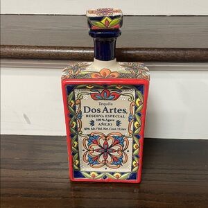 Dos Artes Reserva Especial Añejo Decorative Tequila Bottle - Multicolor